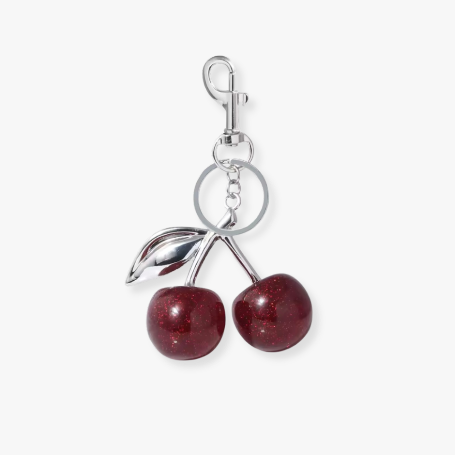 Cherry | Llavero color plata ciruelas