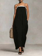 Mirelle™ | Vestido largo con bloques de color y tirantes finos
