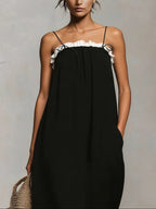 Mirelle™ | Vestido largo con bloques de color y tirantes finos