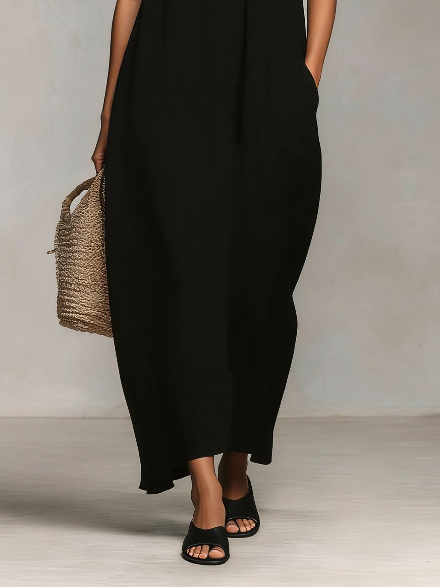 Mirelle™ | Vestido largo con bloques de color y tirantes finos