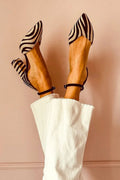 Karen | Zapatos de tacón con punta y estampado de cebra