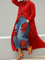 Maud | Conjunto de camisa larga y vaqueros con estampado floral