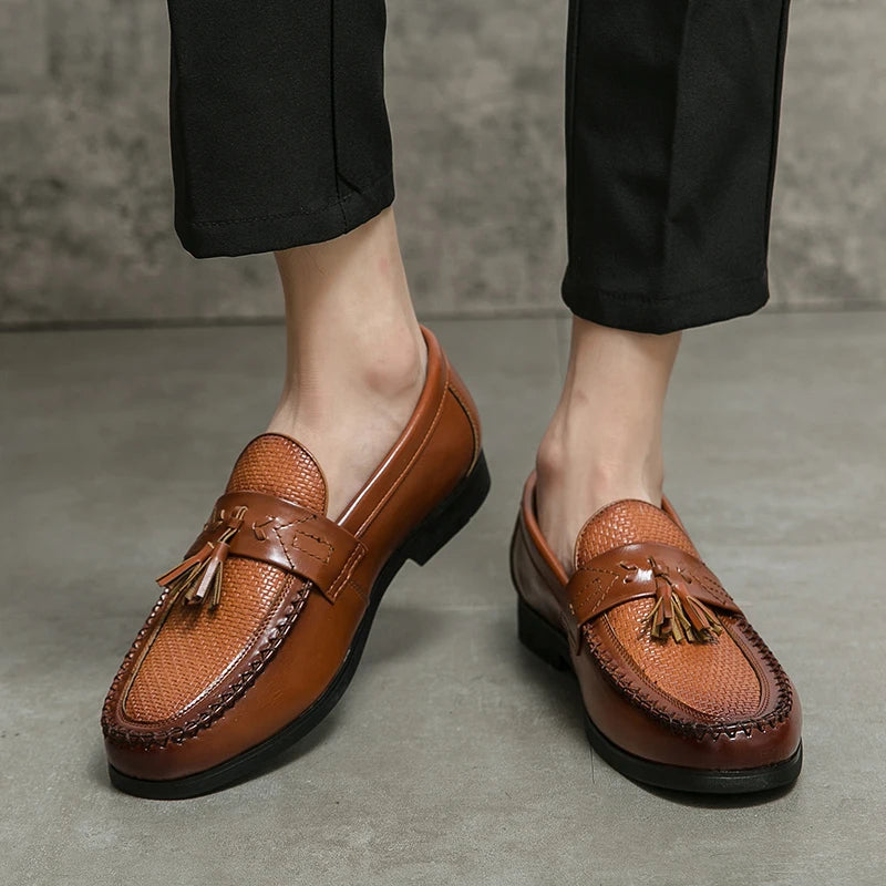 Charles | Mocasines con borlas tejidas