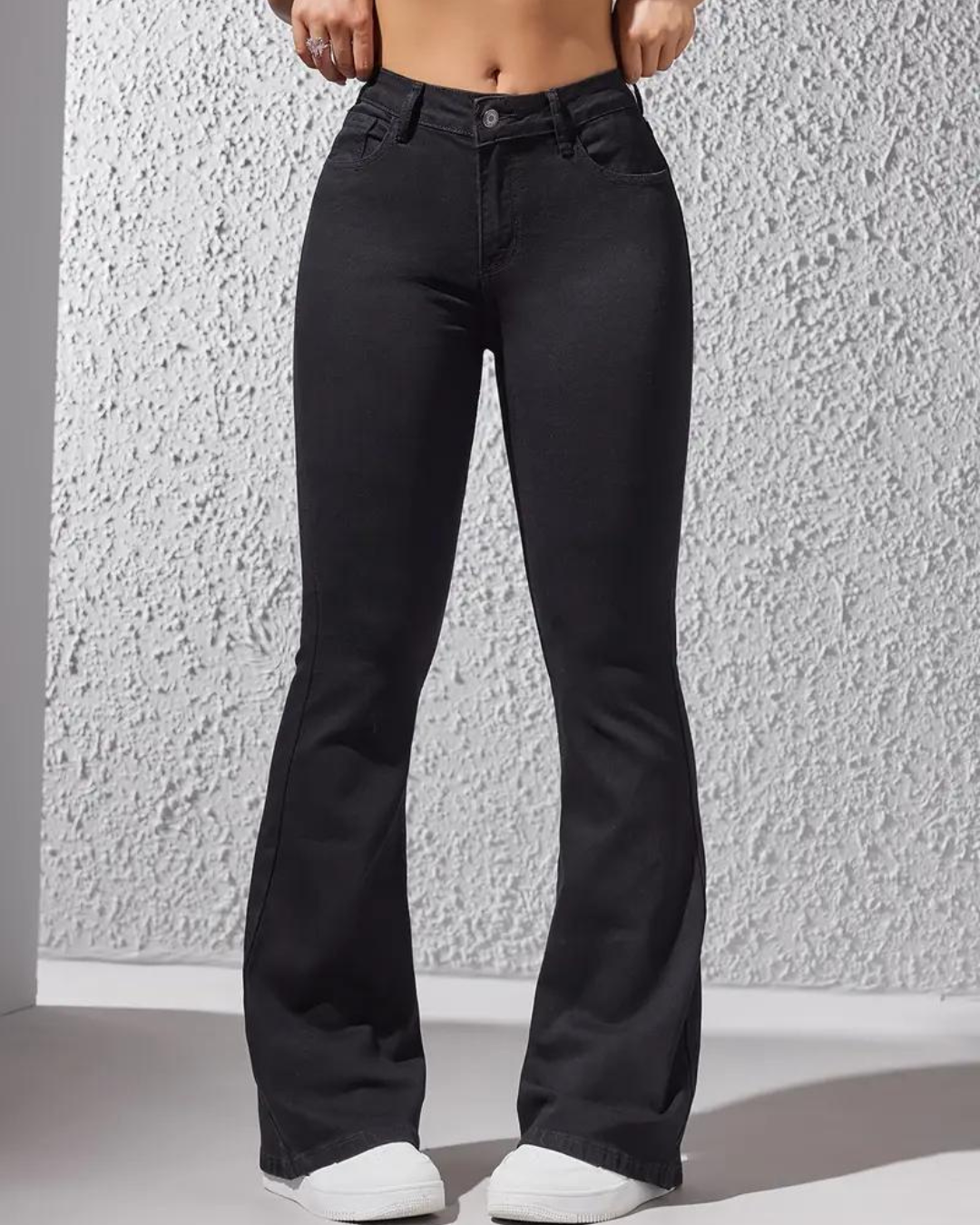 Bea | Pantalón Claro Corte Alto Estilo Campana