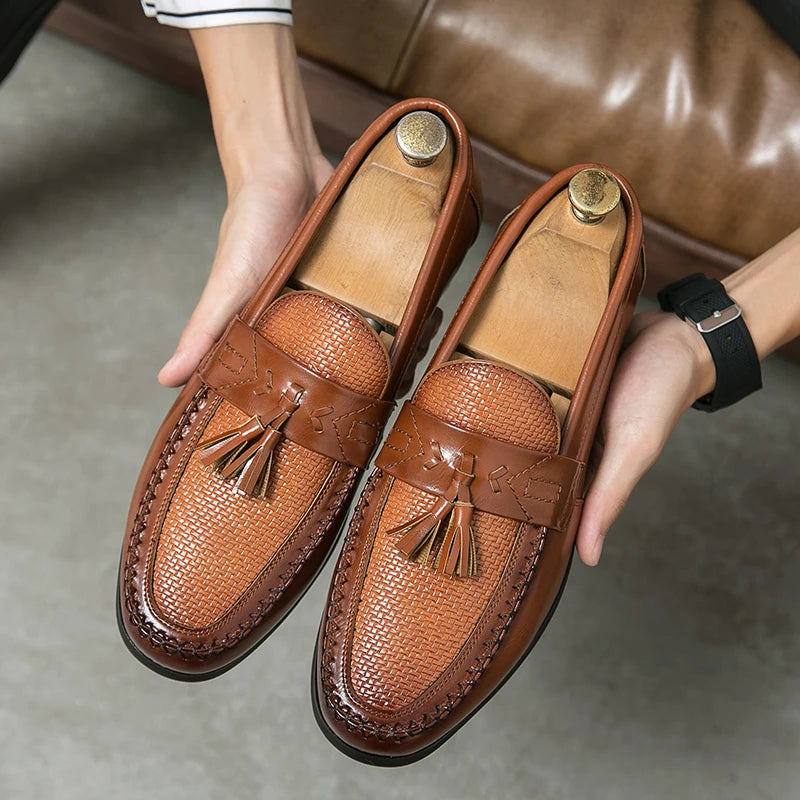 Charles | Mocasines con borlas tejidas