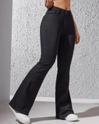 Bea | Pantalón Claro Corte Alto Estilo Campana