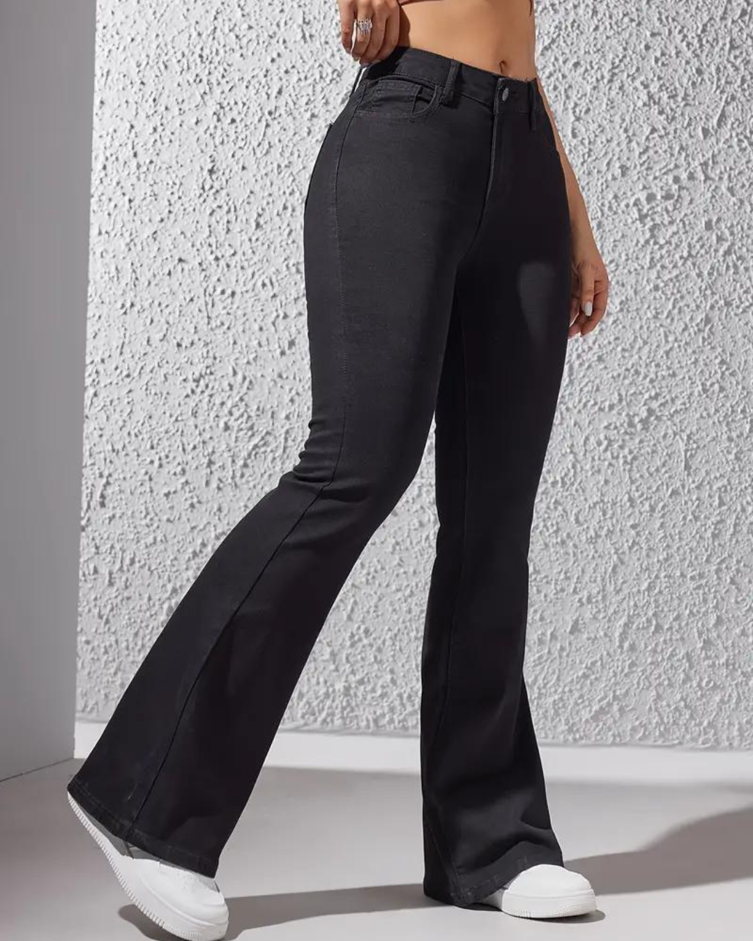 Bea | Pantalón Claro Corte Alto Estilo Campana