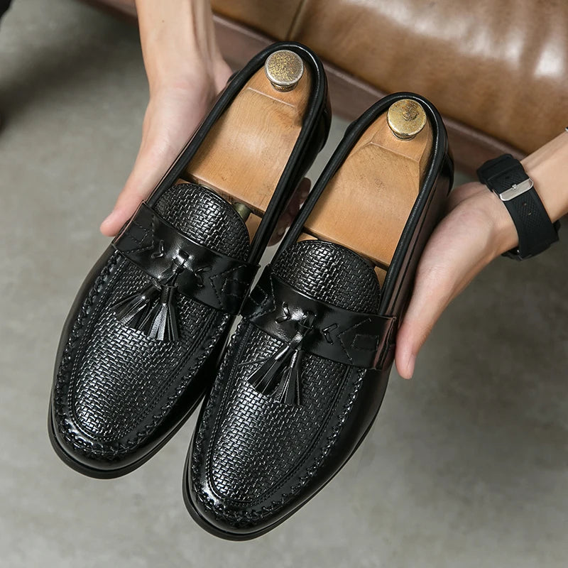 Charles | Mocasines con borlas tejidas