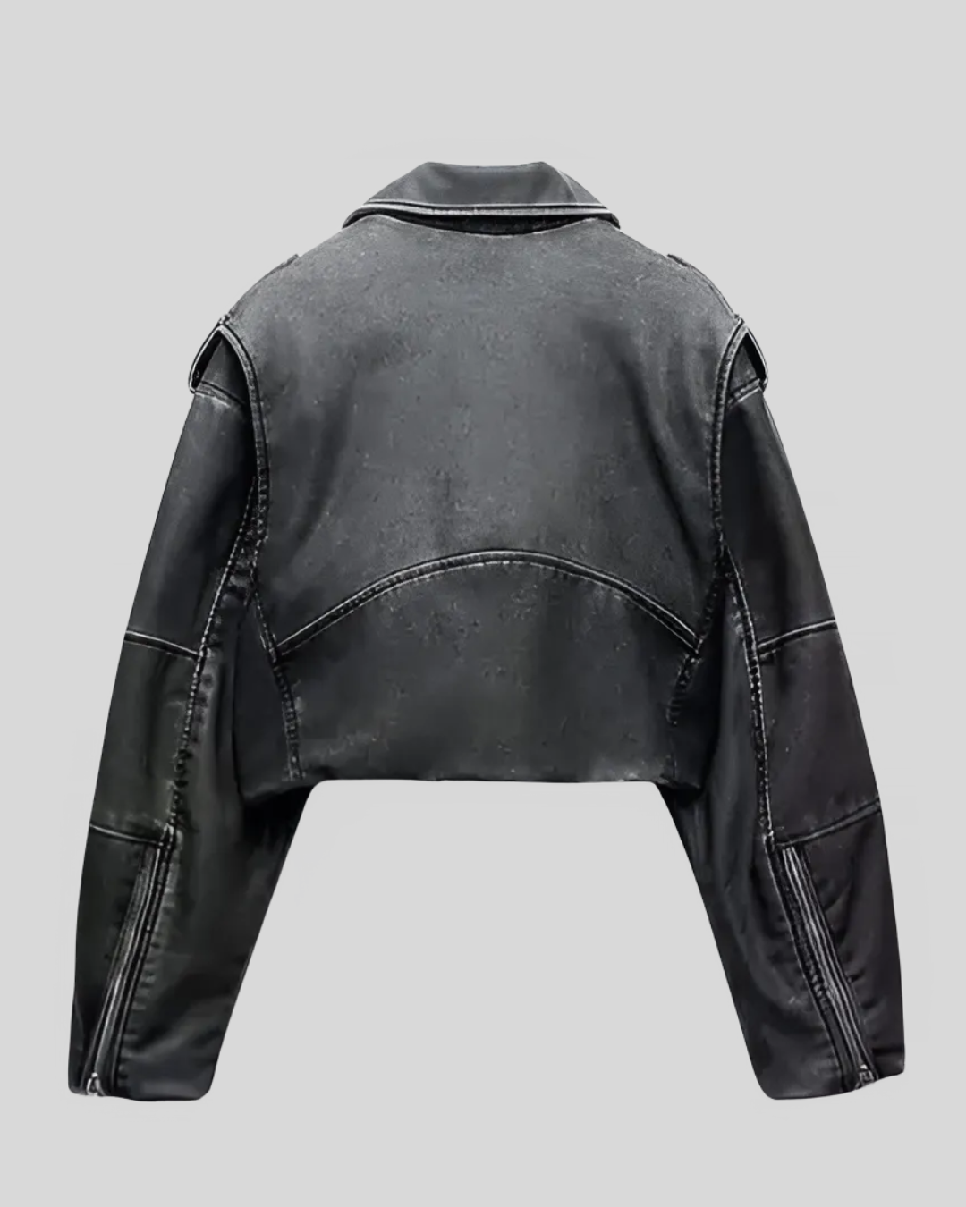 Alexandra | Chaqueta de Cuero Corta para Mujer