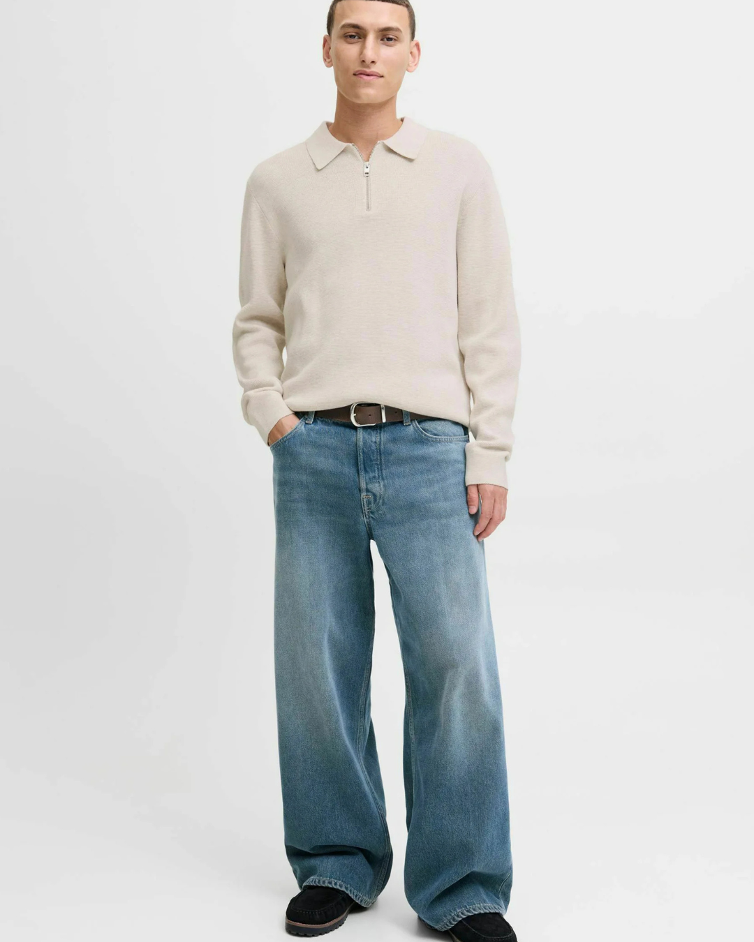 Fontana | Jersey de Cuello Polo con Cremallera Para Hombre