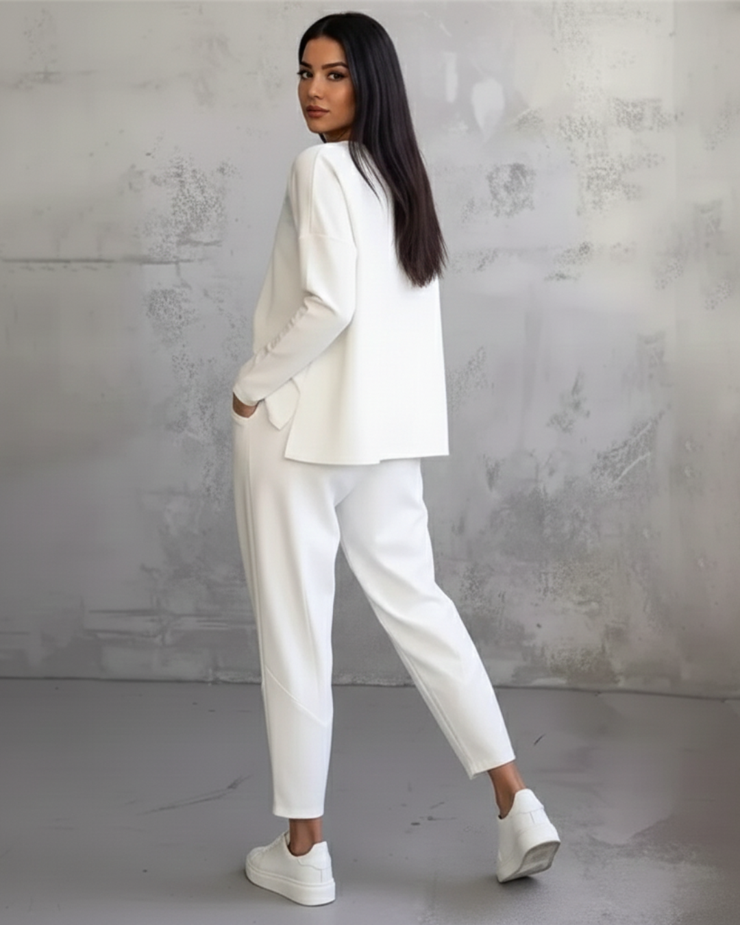 Set Ivy | Conjunto de camiseta de manga larga y pantalones informales para mujer