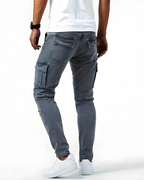 Óscar | Pantalón Cargo Marino Elástico
