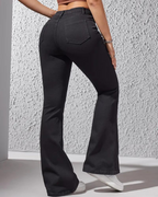 Bea | Pantalón Claro Corte Alto Estilo Campana