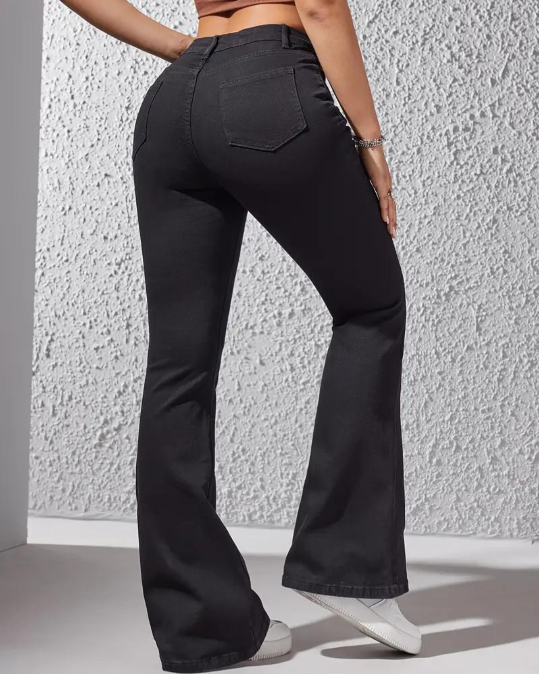 Bea | Pantalón Claro Corte Alto Estilo Campana