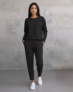 Set Ivy | Conjunto de camiseta de manga larga y pantalones informales para mujer