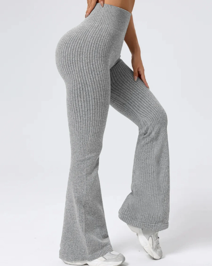 Élysia | Pantalones de Punto Acampanados de Máximo Confort para mujer