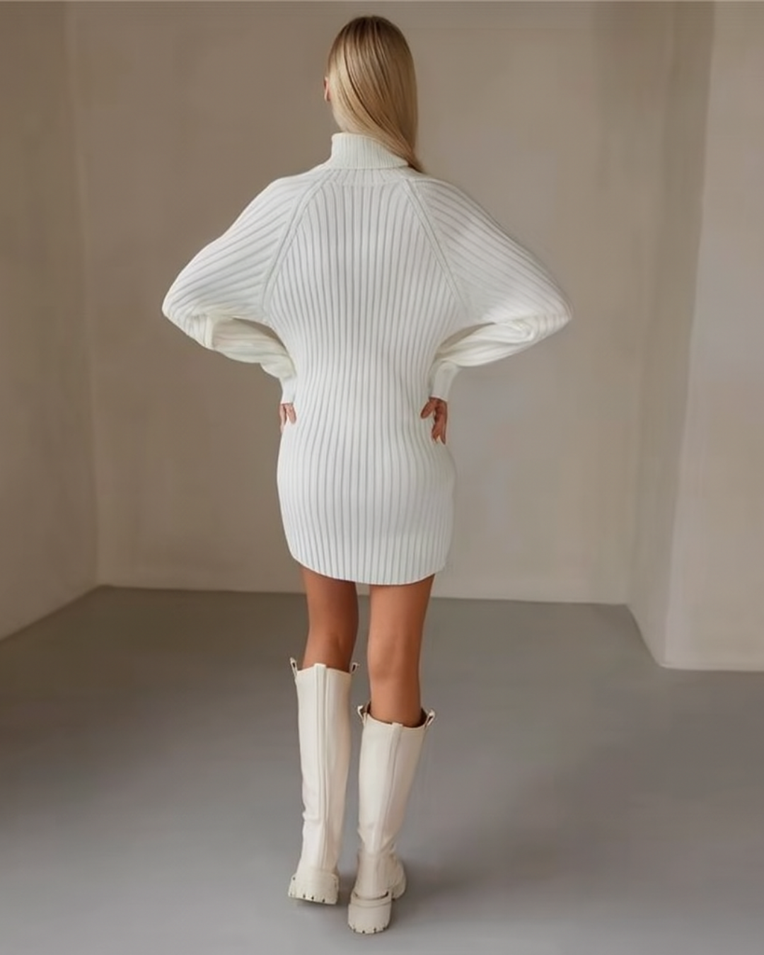 Velvet | Vestido Estilo Jersey con Cuello Alto