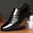 Durán | Mocasín con cremallera y doble textura