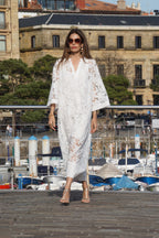 Vestido Luana de encaje blanco