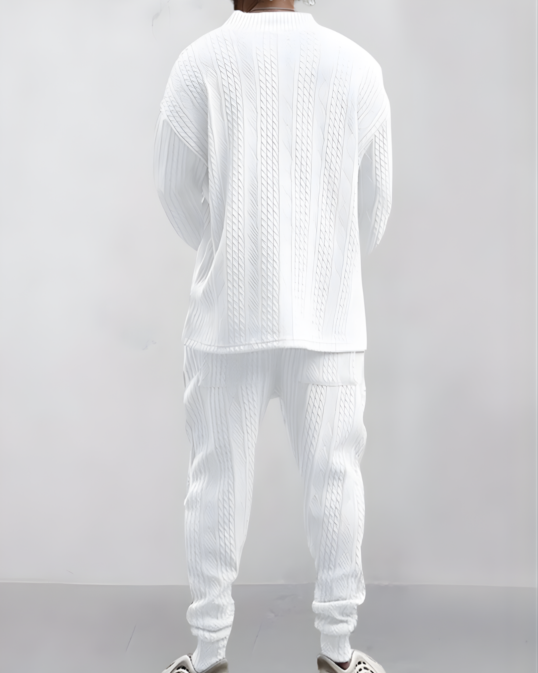 Set Valentino | Conjunto de Dos Piezas con Textura Jacquard de Trenzado para Hombre