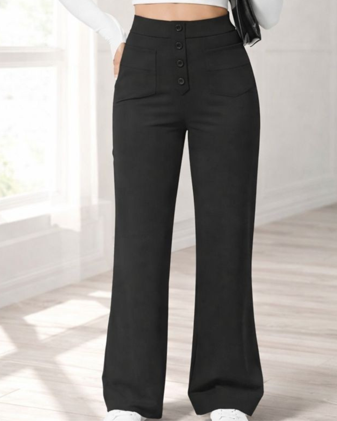 Aura | Pantalón Casual de Cintura Alta con Máxima Elasticidad para Mujer
