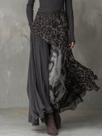 Martina | Vestido largo de estilo bohemio con estampado de leopardo