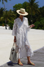 Vestido Luana de encaje blanco