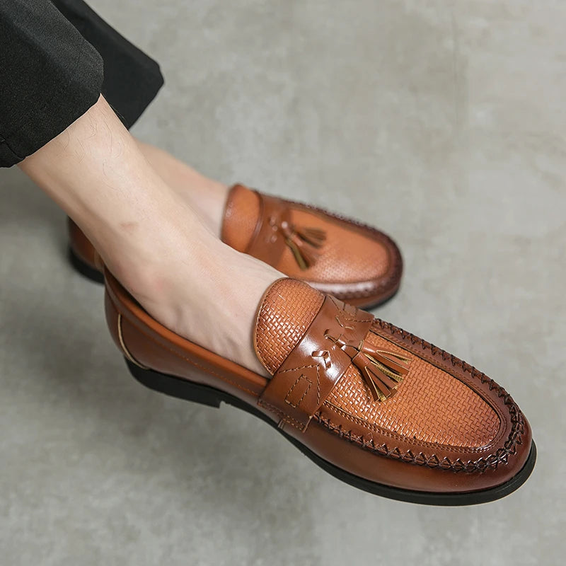 Charles | Mocasines con borlas tejidas