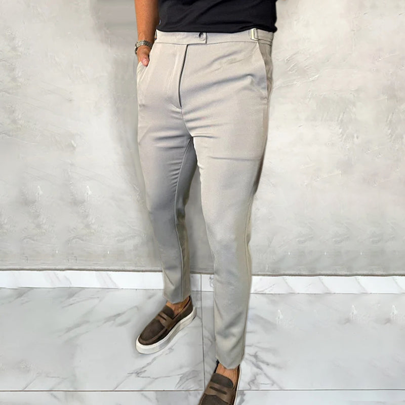 Roberto | Pantalones elegantes slim elásticos