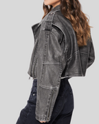 Alexandra | Chaqueta de Cuero Corta para Mujer
