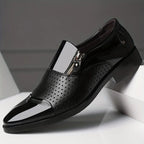 Durán | Mocasín con cremallera y doble textura