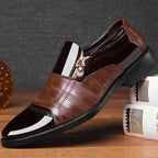 Durán | Mocasín con cremallera y doble textura