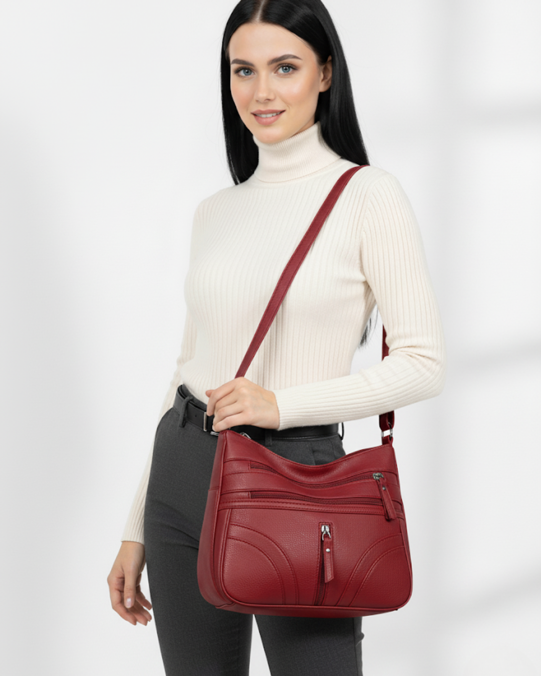 Ana | Bolso con múltiples compartimentos y textura suave