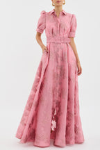 Aria™ | Vestido con mangas cortas abullonadas