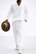 Set Valentino | Conjunto de Dos Piezas con Textura Jacquard de Trenzado para Hombre