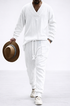 Set Valentino | Conjunto de Dos Piezas con Textura Jacquard de Trenzado para Hombre