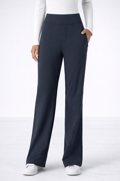 Opaline | Pantalon de Cintura Alta para Mujer con Bolsillos Laterales con Cremallera
