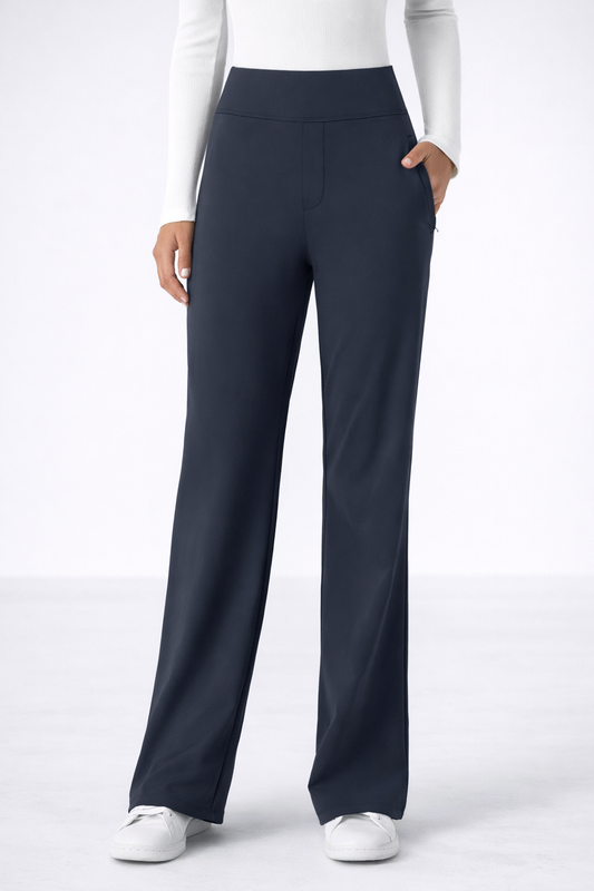 Opaline | Pantalon de Cintura Alta para Mujer con Bolsillos Laterales con Cremallera
