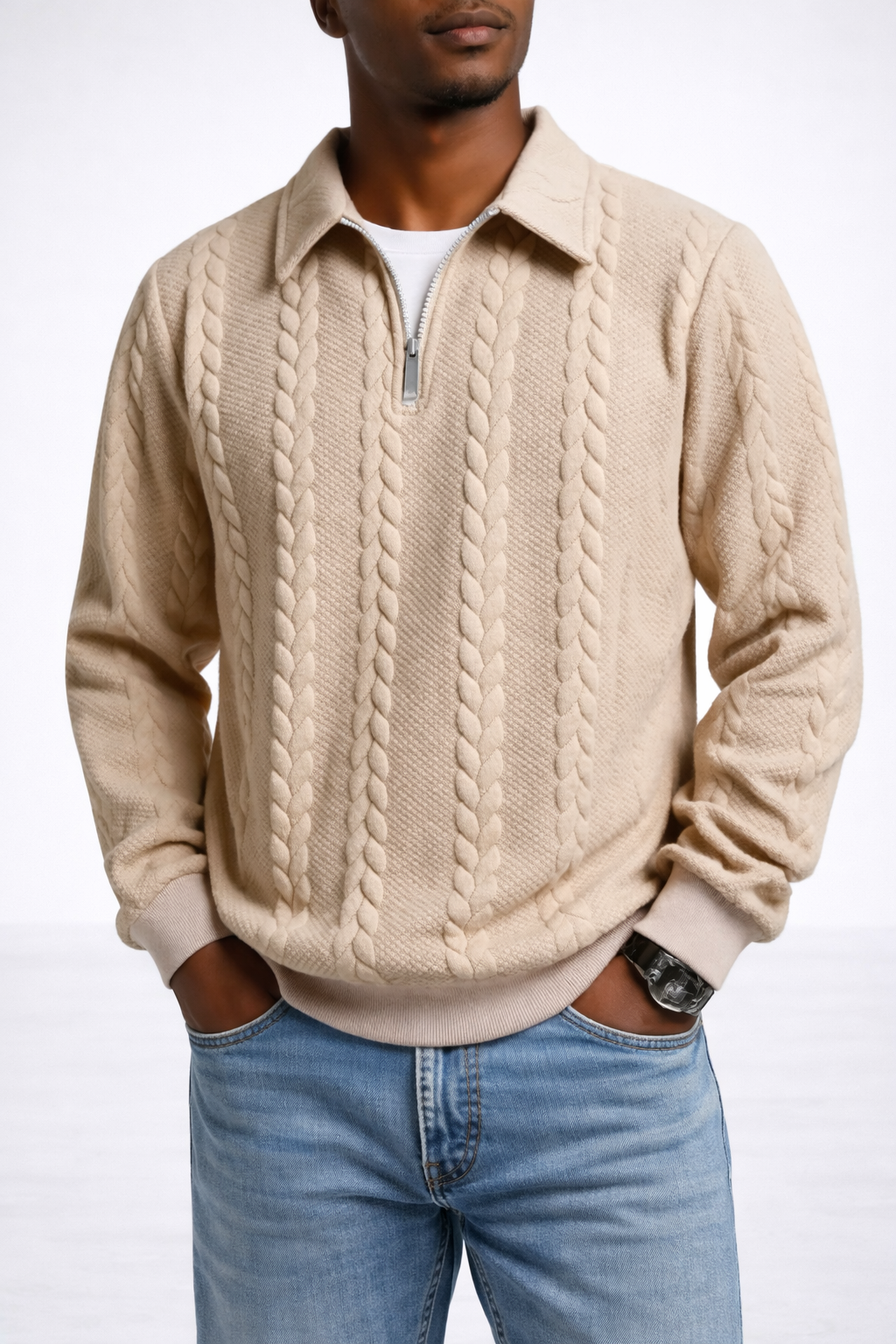 Laurent | Suéter Térmico de Invierno con Textura Acolchada