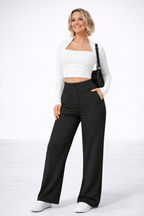 Aura | Pantalón Casual de Cintura Alta con Máxima Elasticidad para Mujer