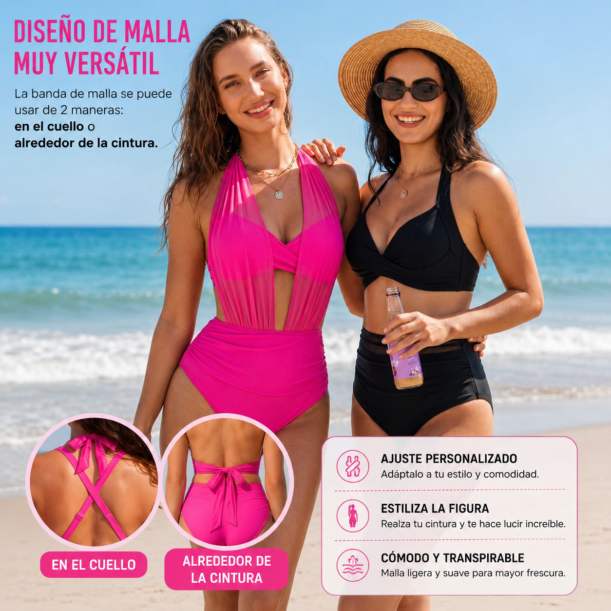 Sabine | Bikini 2 en 1 de corte alto con efecto moldeador