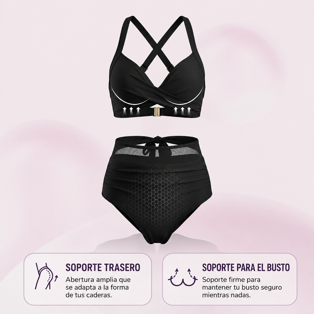 Sabine | Bikini 2 en 1 de corte alto con efecto moldeador