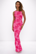 Diana | Vestido largo floral rosa