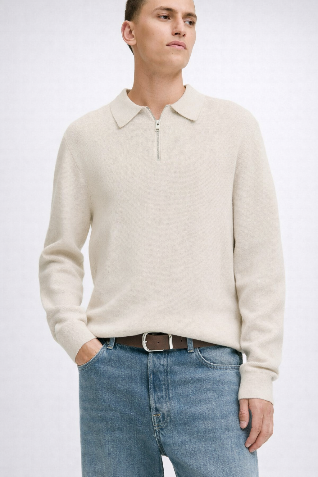 Fontana | Jersey de Cuello Polo con Cremallera Para Hombre