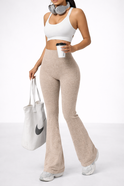 Élysia | Pantalones de Punto Acampanados de Máximo Confort para mujer