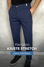 Roberto | Pantalones elegantes slim elásticos