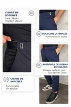Roberto | Pantalones elegantes slim elásticos