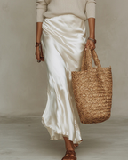 Paula | Vestido midi satinado con jersey incluido