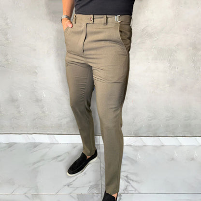 Roberto | Pantalones elegantes slim elásticos