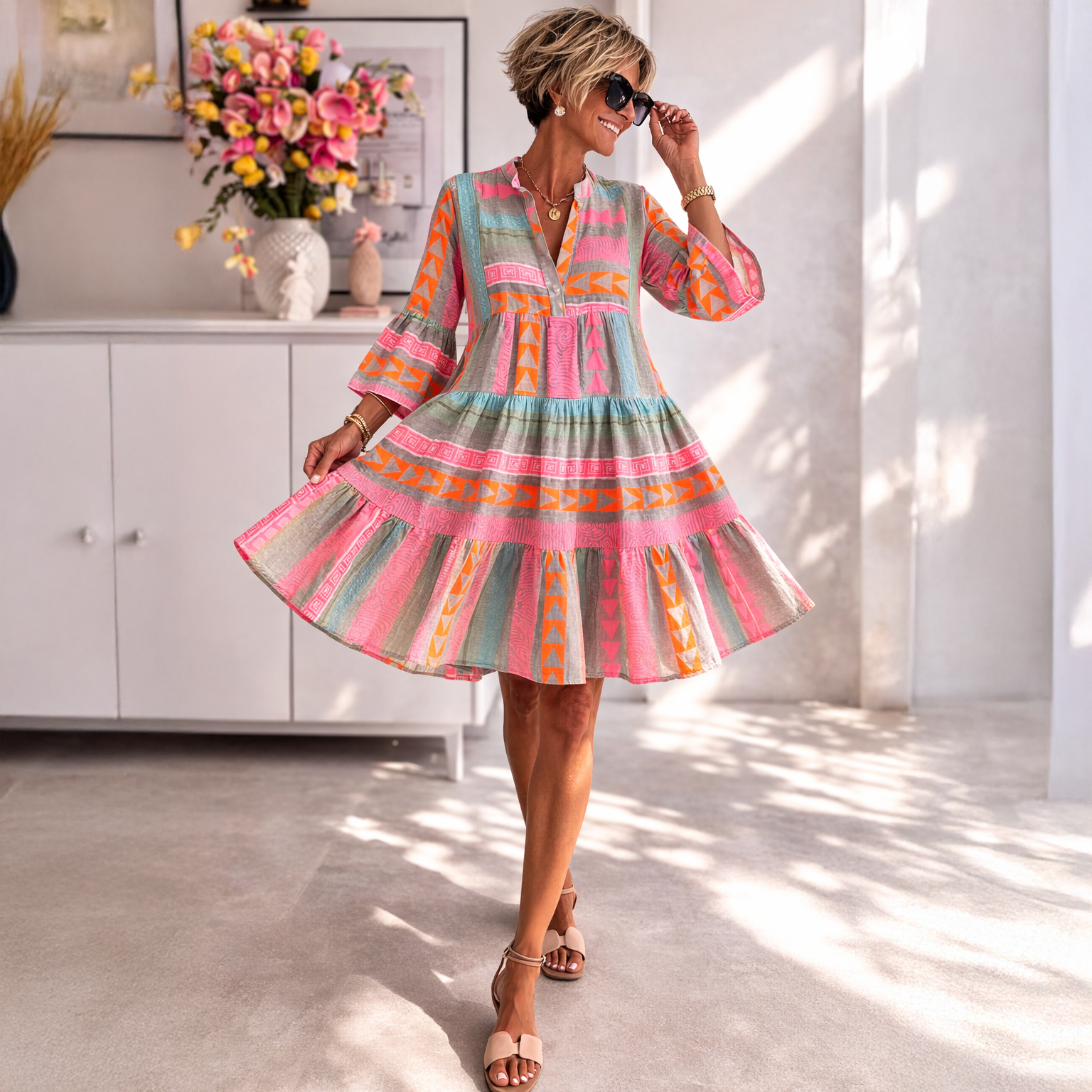 Lucía | Vestido midi holgado